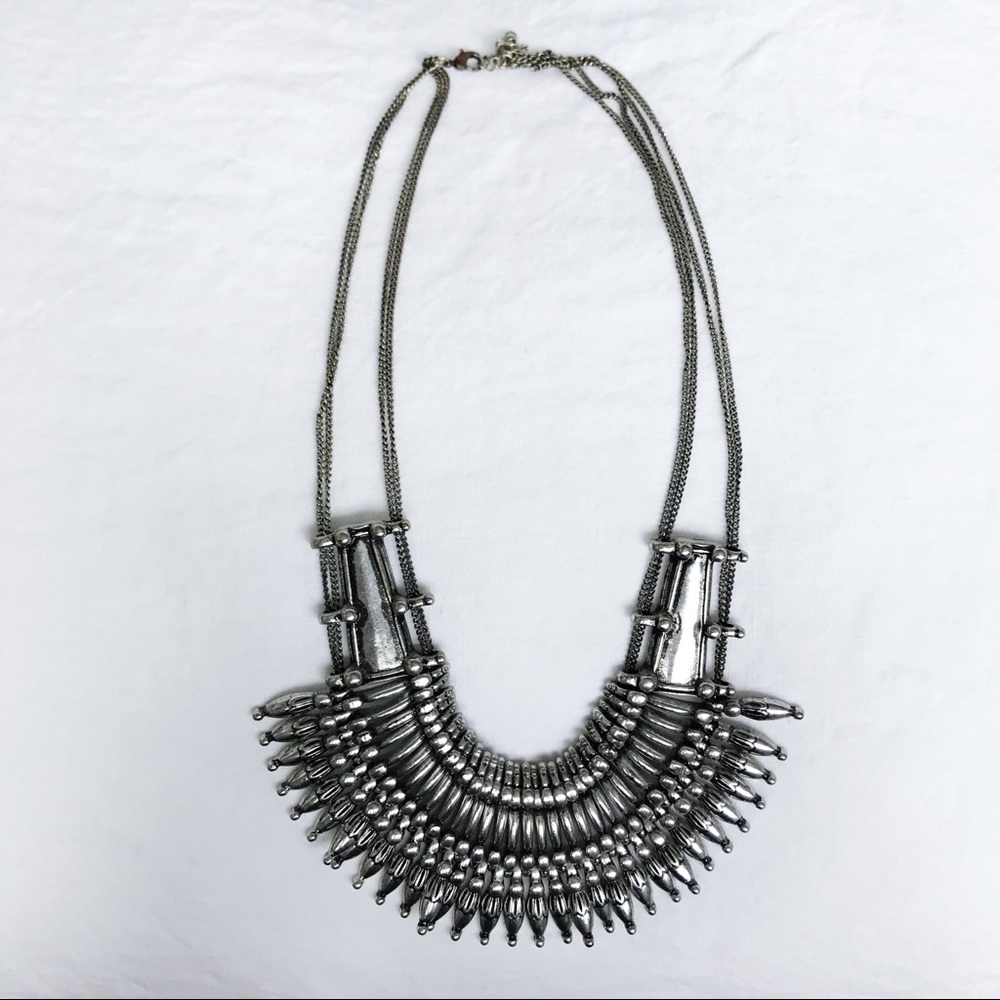 Silver statement necklace